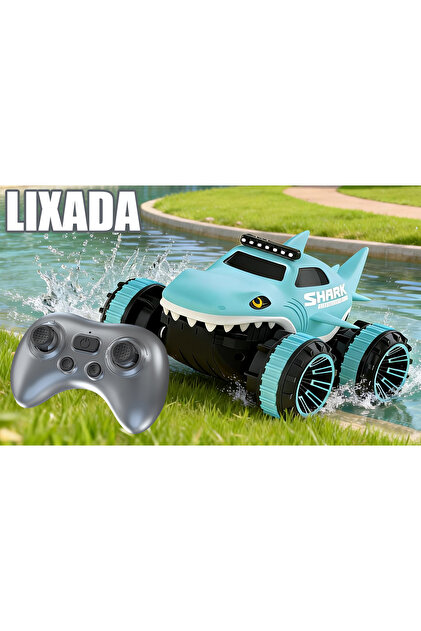 RC Car - 2.4GHz Off-Road Stunt Truck All Terrain 4WD Remote Control Toy Land Water Vehicle with 360° Rotation for Kids