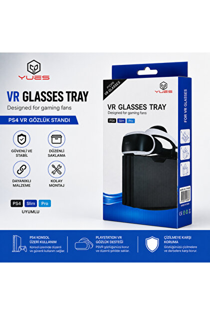 YUES PS4 VR Gözlük Standı PSVR Saklama Standı Slim Pro Uyumlu VR
