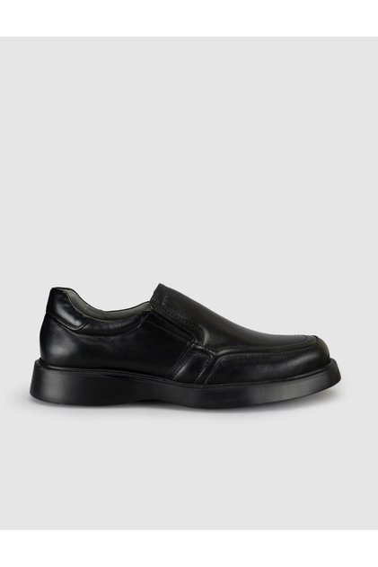 Black Genuine Leather Men's Casual Shoes