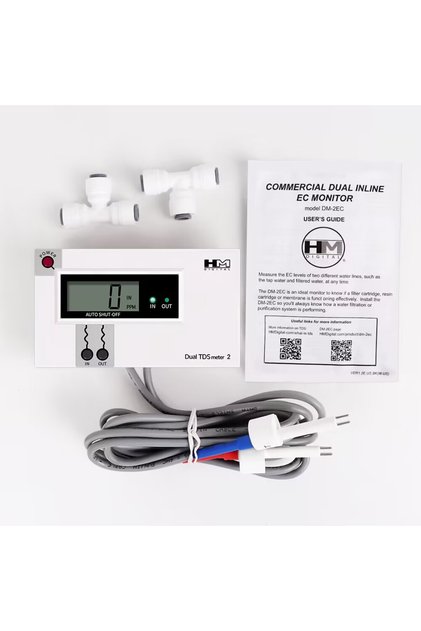 EC Meter Digital Water Quality Tester Dual Probe Online TDS Detector Input/Output Water Quality Moni