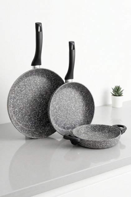 Ultra Granit 3 Parça Tava Sahan Seti (20 Cm Sahan - 24/28 Cm Tava)