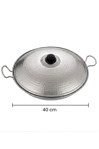 Covered Hair Roasting Pan Steel Large Size Roasting Pan 40 cm