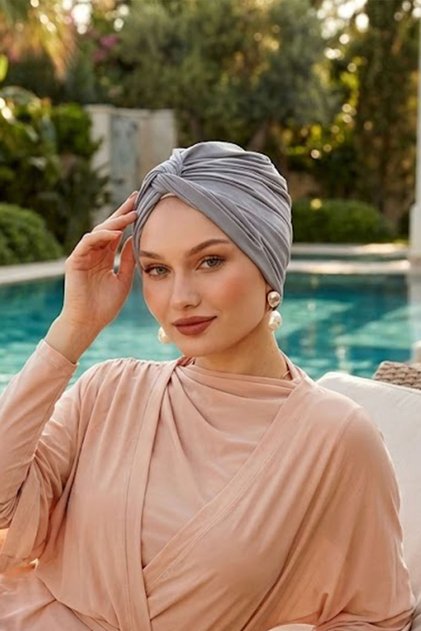 قبعة نسائية جاهزة للارتداء مع عقدة، قبعة يومية وللبحر وحمام السباحة