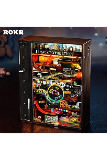 ROKR MR03S Hip-Hop Street Marble Run DIY Mechanical 3D Puzzle
