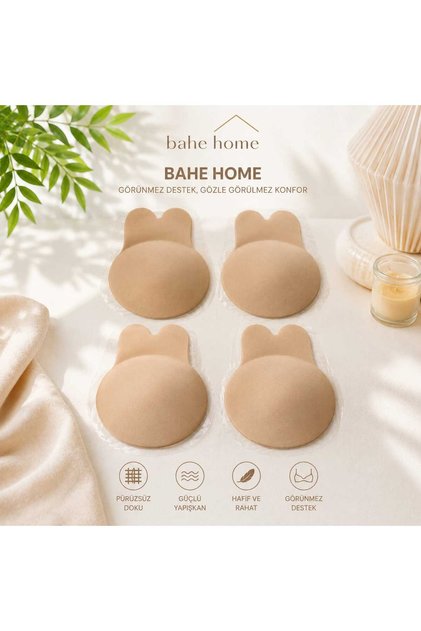 Women's Invisible Adhesive Bra Rabbit Ear Model – Breast Lifting Push up Strapless Backless Dress Bra 1 Pair