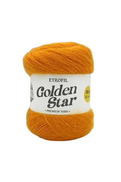 Golden Star Knitting Yarn Mustard 75% Premium Acrylic 25% Organic Merino Wool 100g 350m (72061)