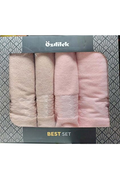 4 Piece Best Set -Elissa Stone Powder- Hammam Set, Towel Set