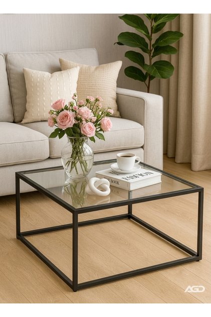 Modern Side Coffee Table, End Table for Couch or Center Table, Stylish and Functional for Living Room, Office, Bedroom, Grey and Black