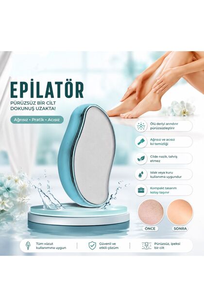 HB LİFE Kristal Epilatör – Ağrısız Tüy Alma ve Pürüzsüz Cilt Bakım