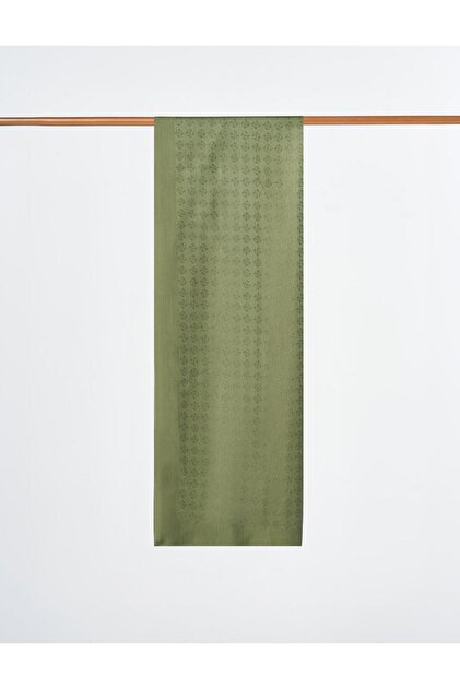 Monogram Detailed Viscose Shawl Forest Green
