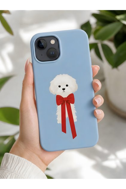 iPhone 13 Compatible Launch Silicone Friendly Dog-Themed Shock-Absorbing Case Blue
