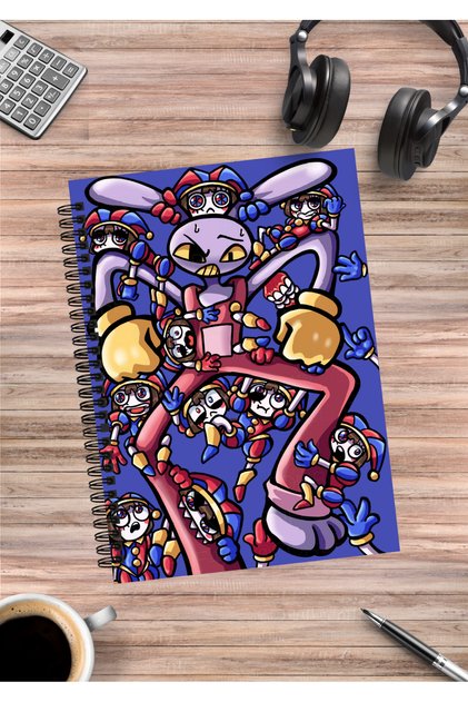 The Amazing Digital Circus Anime Spiral Notebook A5 (50 Sheets)