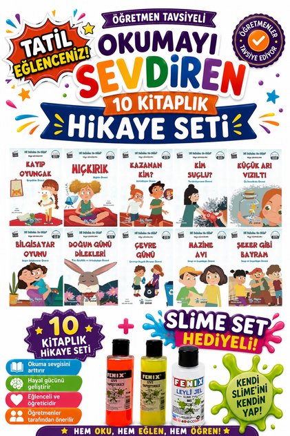 Class 3 Teacher Recommended 40-Page Story Set That Encourages Students to Love Reading (Slime Set Gift)