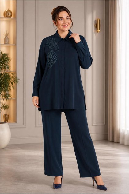 Beaded Embroidered Pants Suit 20801
