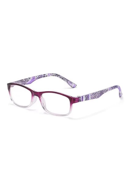 PURPLE +250 New Women Reading Glasses Vintage Printing Eyeglasses Frame Optical Computer Presbyopia