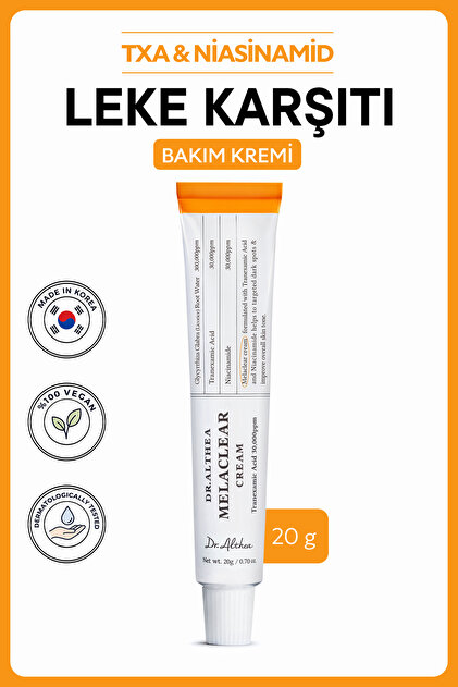 Melaclear Cream | Traneksamik Asit Niasinamid Meyan Kökü İçeren Leke Karşıtı ve Cilt Tonu Eşitleyici Yüz Kremi 20 g