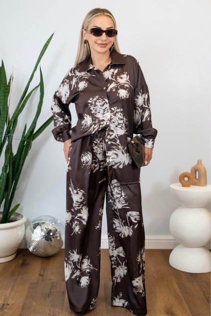 Brown Shirt Bottom-Top Set