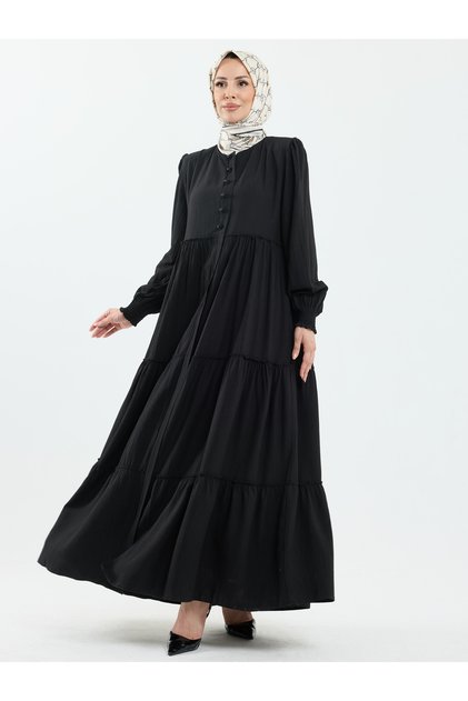 Arel Yıldız Kumaş Ferace Siyah - 422609