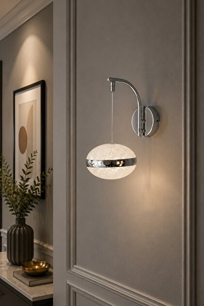 Yonca Modern Design Chrome Color Daylight - Led Bathroom - Kitchen - Living Room Led Wall Sconce