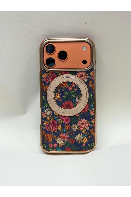 iPhone 17 Pro Max / iPhone 18 Pro Max Tuval Kılıf - Egzotik Lotus Desenli Sanatsal Koruyucu