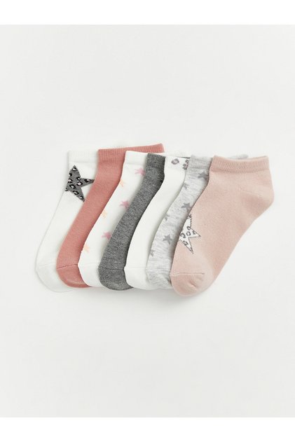 Lcw kids pink patterned girl's booties socks set of 7