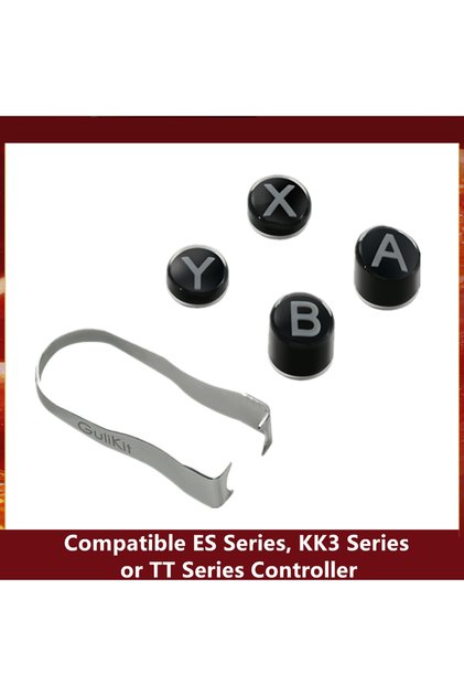 Black Gulikit Controller Accessories B A X Y Button Placement Keycap for ES Pro, GuliKit KK3 Series,