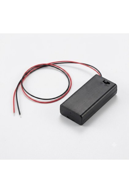 2li AA Pil Yuvası ( Kapaklı ve Switchli)