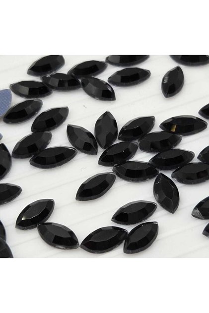 Iron-On Adhesive Stone Black 4X8 Barley Model 100 Pieces