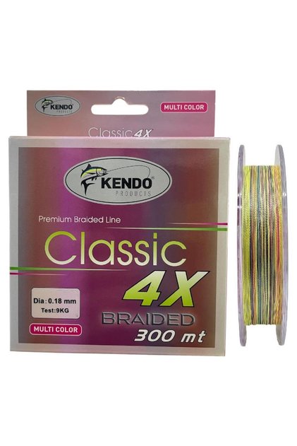 Classic 4X 300mt 0.18mm 9kg Örgü İp Misina Multi Color