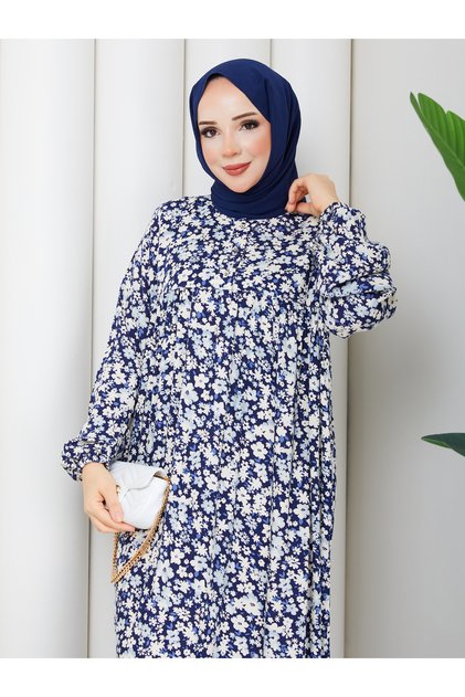 Woven Viscose Indian Robe Our White Daisy-Patterned Dress 💮 🤍 💙