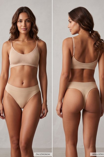 Venyo Model Fitilli Tanga Slip Kadın Külot İz Belli Etmez Dikişsiz Günlük Rahat Kullanım