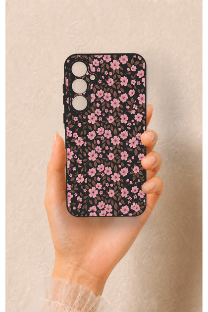 Samsung A35 Compatible Mini Pink Flower Pattern Silicone Case