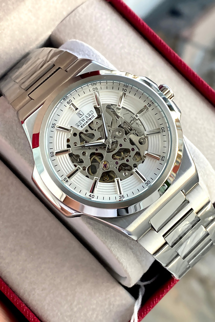 Automatic Mechanism Steel Cord 2 Year Warranty Men's Wristwatch