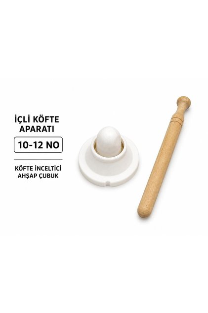 Plastik İçli Köfte Aparatı No: 10/12 ( 6,9 CM) + Köfte Ahşap Çubuk