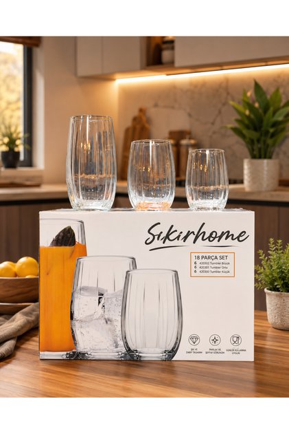 18 Parça 6 Kişilik Bardak Seti