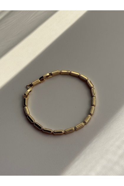 Gold Yansımalı Model Kuyumcu İşçilikli Delfina Bileklik -kararma yapmaz-
