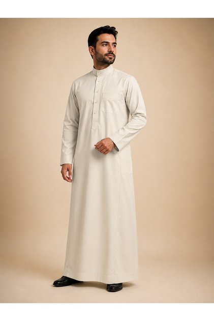 ثوب رينية ملون مقاس طول (56) العرض (S)