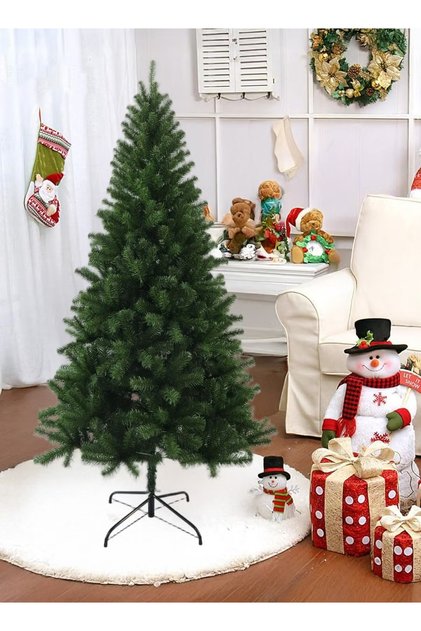 Artificial Christmas Tree – Pine Tree 120cm / 150cm / 180cm / 240cm, Dense Branches, Realistic Holiday & New Year Decor, Easy Assembly with Metal Stand