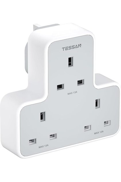 مقبس تمديد كهربائي متعدد المنافذ بثلاثة مخارج مع منفذ USB واحد (منفذ USB-C) | محول شاحن USB متعدد المنافذ الأمريكية