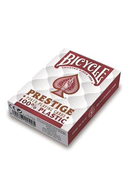 Prestige Rider Back 100% Plastic Index Playing Card - Red