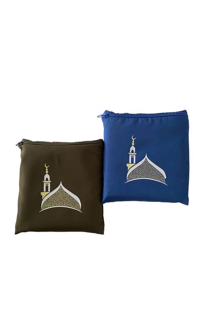 2 Pieces Pocket Prayer Mat, Dowry, Umrah, Mawlid, Prayer Mat with Bag, Prayer Mat in Bag Size