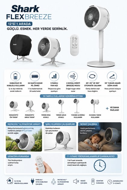 FlexBreeze Portatif Fan - FA220EU - Ninja