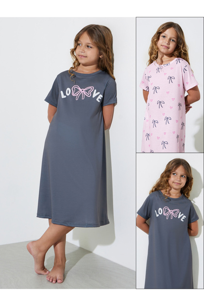 Teen Girls Pack of 2 - Graphic Print Nightdress