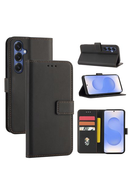 Galaxy S26 Artificial leather Black For Samsung S26 Series Protective Case S25/S24/S23/S22/S21/S20Fe