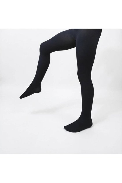 Medium Thick 40 Den Banana Navy Blue Color Girls' School Pantyhose