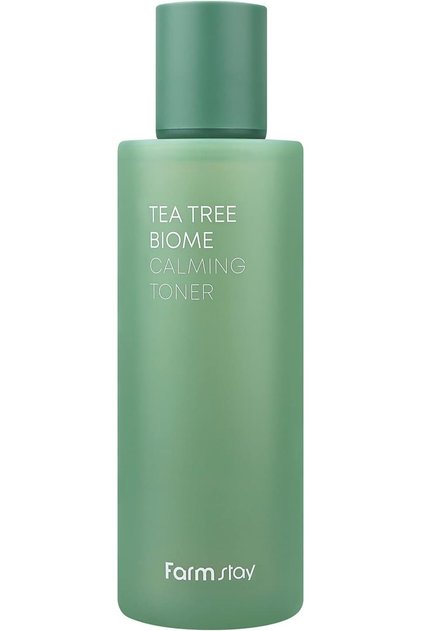Farm Stay Tea Tree Biome Calming Toner, Pure Moisturizing Daily Facial Toner for Sensitive Skin with Centella, Exfoliation without Redness, Deep Hydration, Korean Skincare, for Men and Women, 6.76 fl