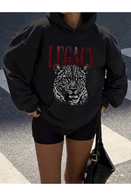 Red Legacy Lion Printed Unisex Hooded Sweatshirt