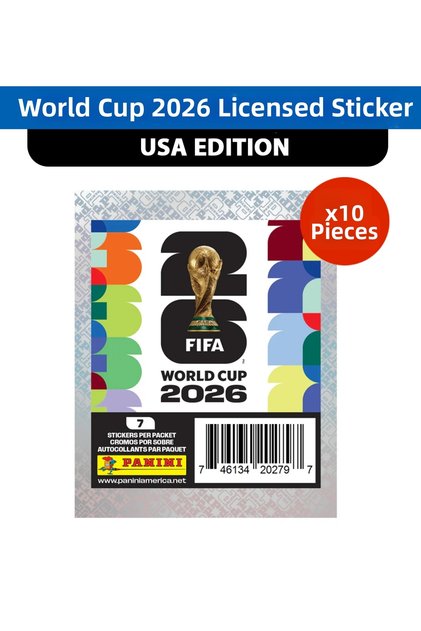 World Cup 2026 X10 Pieces Usa Edition Licensed Sticker Pack (Total 70 Stickers)