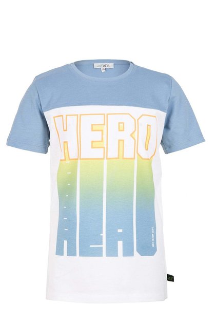 Contrast Color Printed Boy's Short Sleeve T-shirt