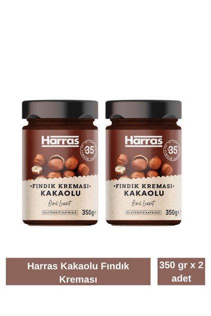 Glutensiz Katkısız Kakaolu Fındık Kreması 2 Adet X 350 gr